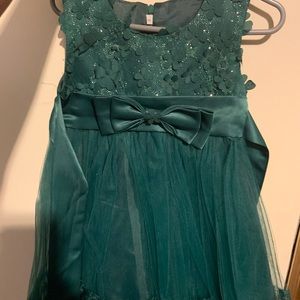 Beautiful hunger green formal dress for toddler